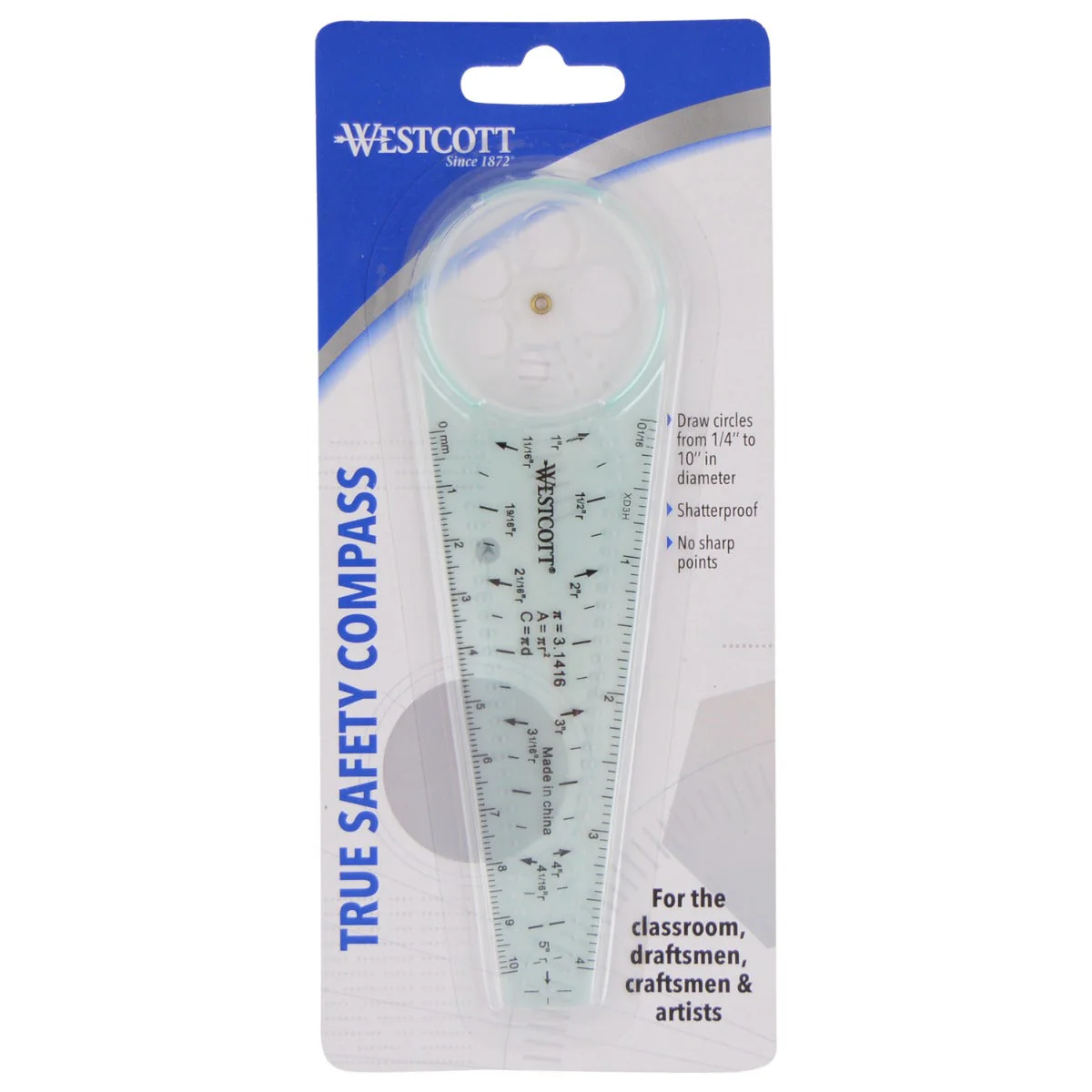 Westcott Safety Compass for the Classroom, Draftsmen, Crafters and Artists (00516-PARENT) - Image 7